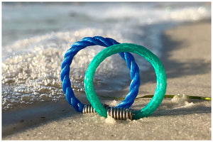 recycled ocean beach ghostnet rings 
